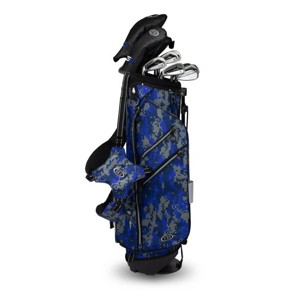 Left Hand TS5-51 10 Club Stand Set Graphite, Blue Camo Bag 7 Left Hand TS5-51 10 Club Stand Set Graphite, Blue Camo Bag - Image 5