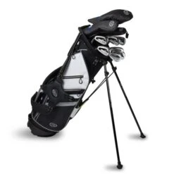 Left Hand TS5-60 10 Club Stand Set Combo, Black/White Bag