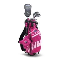 Left Hand UL42-s 4 Club Stand Set, Pink/White Bag -Golf Sports Shop 14862 AltA