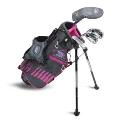 Left Hand UL45-s 4 Club Stand Set, Grey/Pink Bag -Golf Sports Shop 17861 AltA