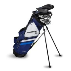 Left Hand TS5-66 10 Club Stand Set Combo, Navy/White Bag