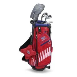 Left Hand UL48-s 5 Club Stand Set, Red/White/Blue Bag -Golf Sports Shop 18861 AltA