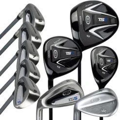 Left Hand TS5-66 10 Club Stand Set Graphite, Navy/White Bag 10 Left Hand TS5-66 10 Club Stand Set Graphite, Navy/White Bag -Golf Sports Shop 19152 AltB