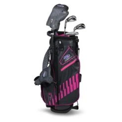 Left Hand UL51-s 5 Club Stand Set, Black/Pink Bag -Golf Sports Shop 19862 AltA
