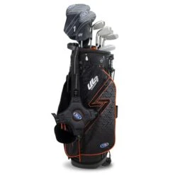 Right Hand UL7-51 7 Club Stand Set, Black/Orange -Golf Sports Shop 24104 AltA