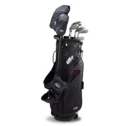 Left Hand UL7-60 7 Club Stand Set, Black/Maroon -Golf Sports Shop 27104 AltA