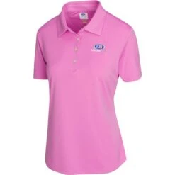USKG Womens Solid ML75 Polo, Light Magenta