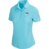 USKG Womens Solid ML75 Polo, Aqua Air -Golf Sports Shop 40510 main.default