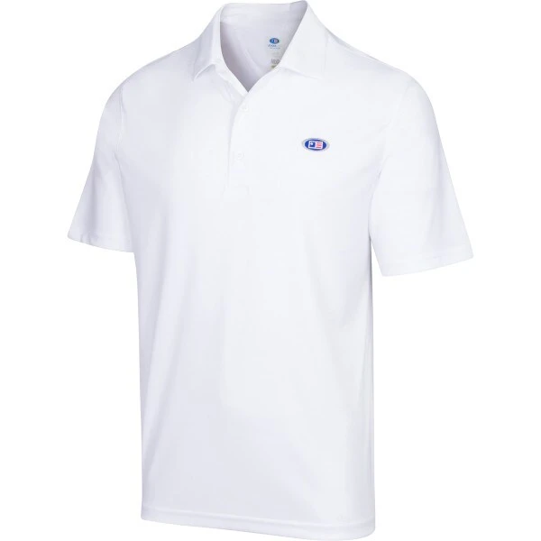 Oval Mens Solid ML75 Polo, Classic White 3 Oval Mens Solid ML75 Polo, Classic White