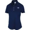 Oval Womens Solid ML75 Polo, Deep Navy