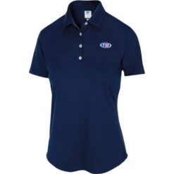 Oval Womens Solid ML75 Polo, Deep Navy