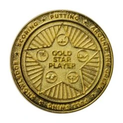 Level 5 Gold Star Player Coin -Golf Sports Shop 46360 AltA