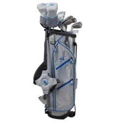 Right Hand ULW-60 AV2 10 Club Stand Bag Set, All Graphite, Silver/Blue Bag -Golf Sports Shop 64041 AltA