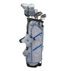 Right Hand ULW-63 AV2 10 Club Stand Bag Set, All Graphite, Silver/Blue Bag -Golf Sports Shop 64141 AltA